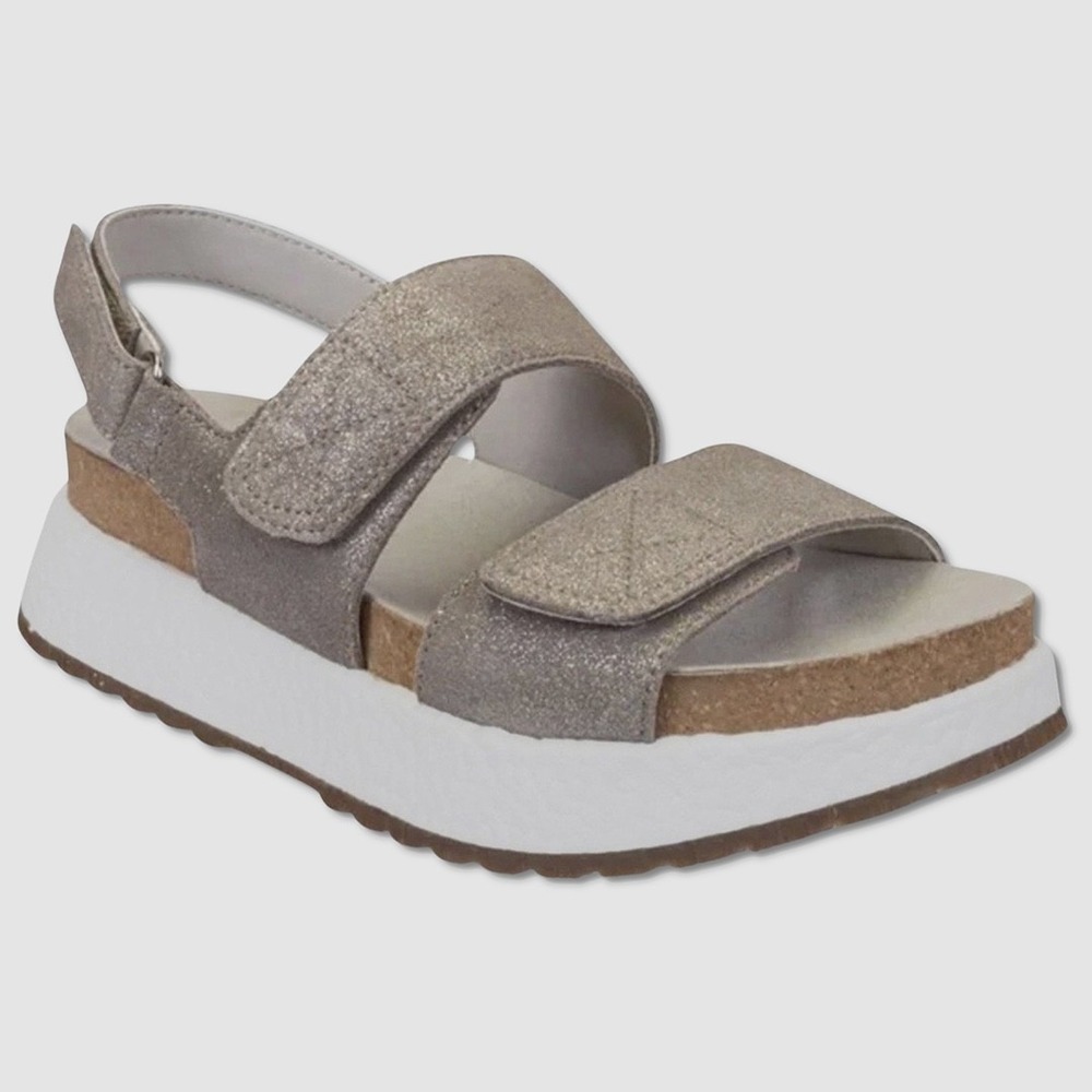 Womens OTBT Wandering Platform Sandals - NEW Size 7.5 Silver Suede - #49250-ZZ5